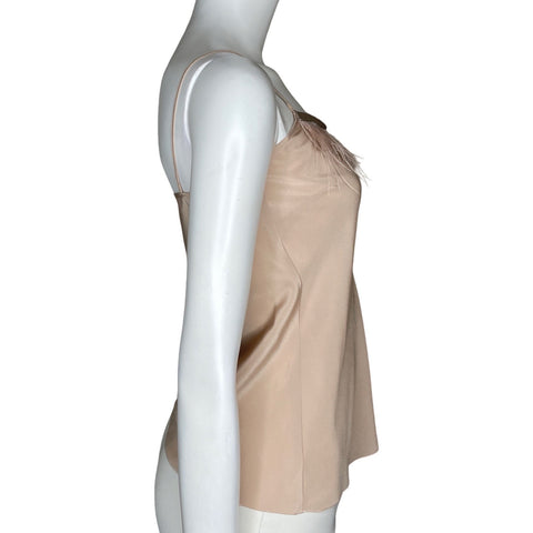 Top Red Valentino Plumas Beige-Talla U
