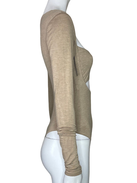 Body AFRM Mangas Beige-Talla S