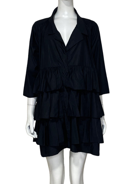 Vestido Maria Elena Villamil Vuelos Negro - Talla U