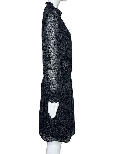 Vestido Tesoro Tps Lunares Transparente Negro-Talla M