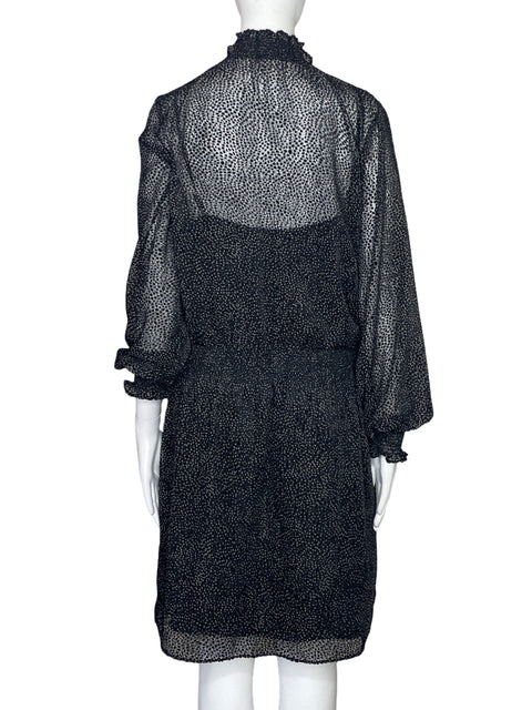 Vestido Tesoro Tps Lunares Transparente Negro-Talla M