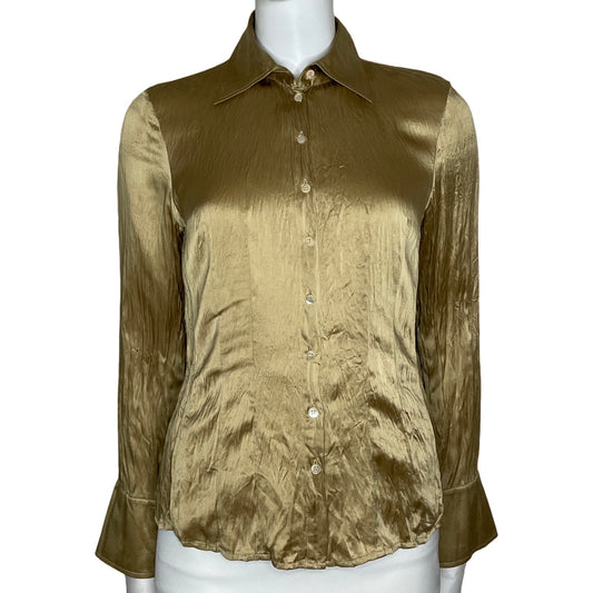 Camisa Laurél Manga Larga Dorado-Talla 34