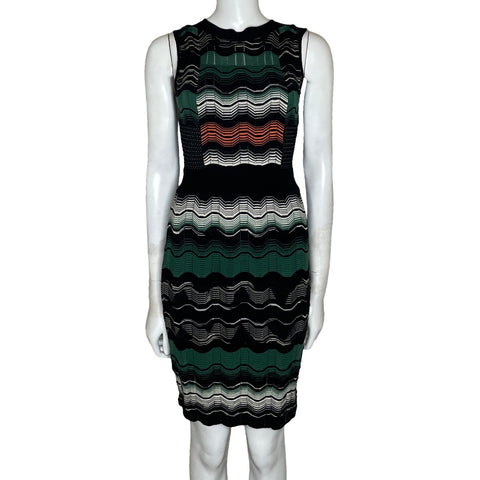Vestido Missoni Estampado Zigzag Negro-Talla U