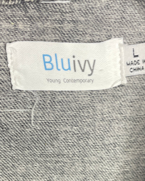 Vestido Bluivy Denim Botones Gris-Talla L