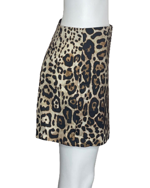 Faldashort Zara Animal Print Marron-Talla M