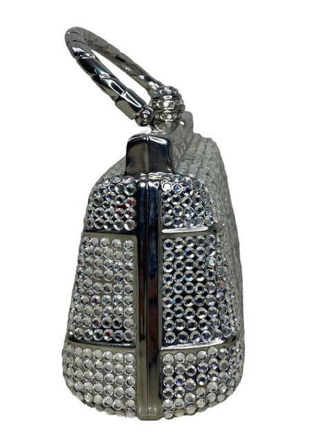 Bolso Tesoro Tps Pedreria Cuadrado Plateado-Talla U