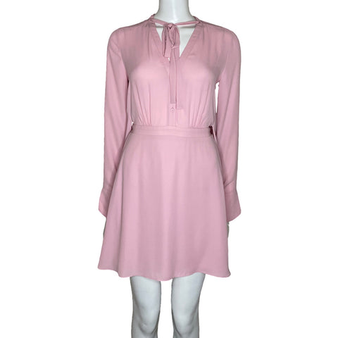 Vestido BCBG Manga Larga Rosado-Talla XXS