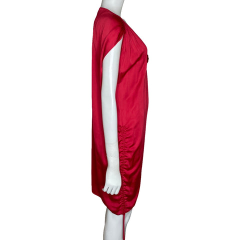 Vestido BCBG Escote V Rojo-Talla XS