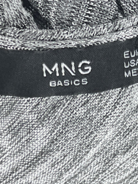 Vestido MNG Metalizado Acanalado Plateado-Talla S