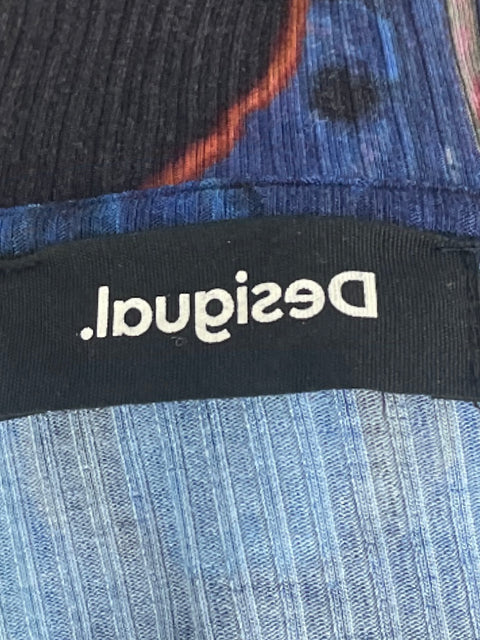 Vestido Desigual Abstracto Azul-Talla L