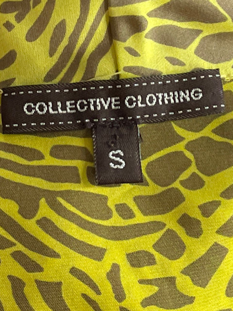 Vestido Collective Clothing Satinado Mini Amarillo-Talla S