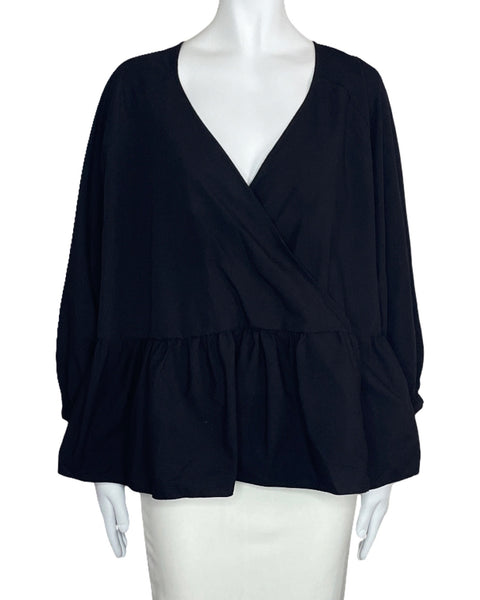 Blusa Asos Manga Puff Negro-Talla 14