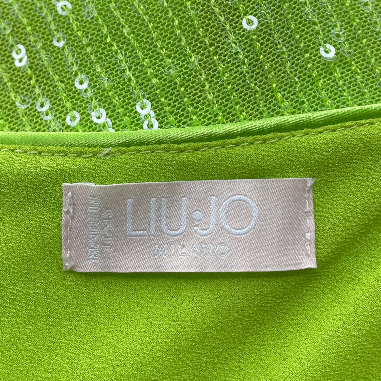 Vestido Liu Jo Lentejuelas Verde-Talla XS