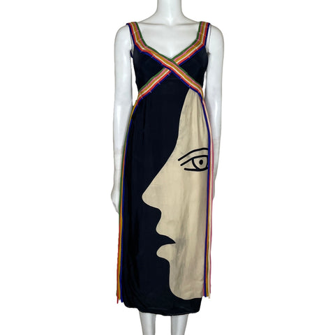 Vestido Farm Rio Midi Negro-Talla XS