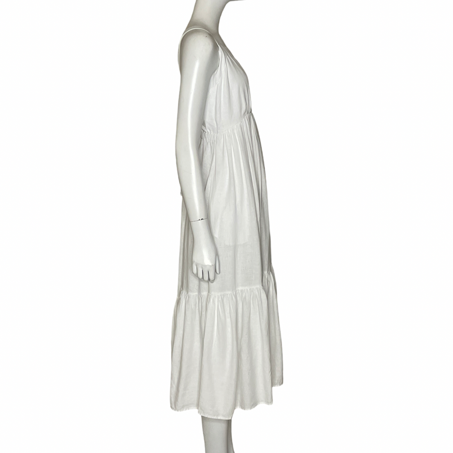 Vestido Jets Midi Vuelos Blanco-Talla 8