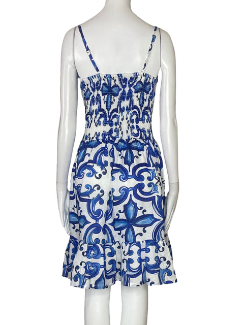 Vestido Mario Romano Tiras Blanco-Talla XS