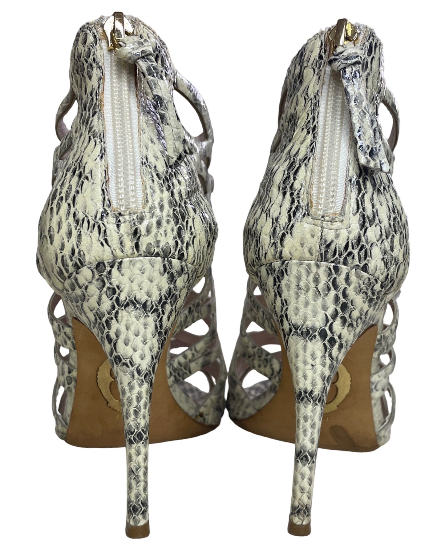 Calzado Elie Tahari Estampado Serpiente Beige-Talla 38