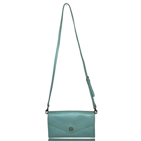 * Cartera Tory Burch Robinson Crossbody Verde Menta.