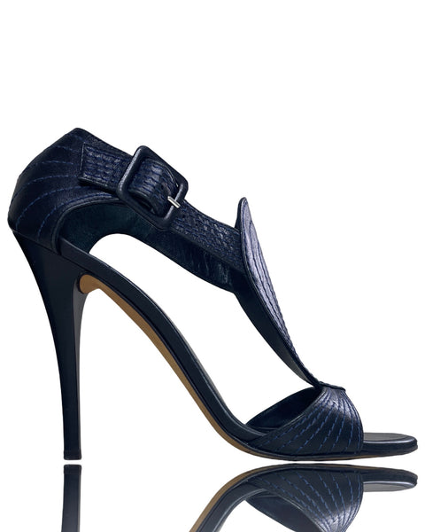Calzado Giuseppe Zanotti Desing Correa Negro-Talla 38