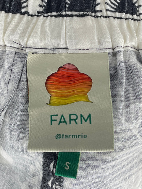 Short FarmRio Estampado Floral Negro-Talla S