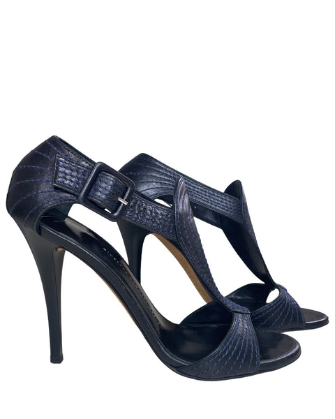 Calzado Giuseppe Zanotti Desing Correa Negro-Talla 38