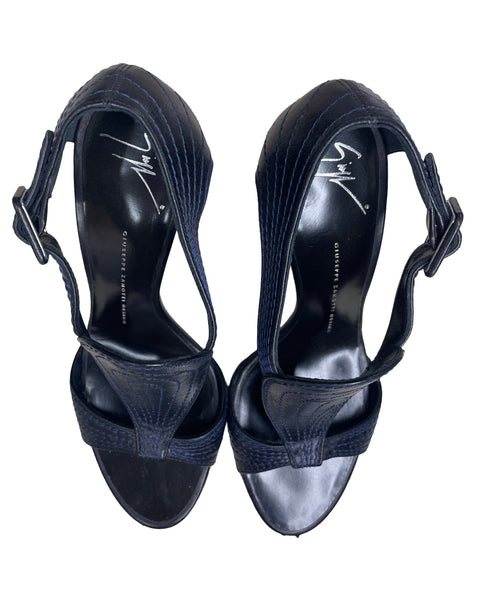 Calzado Giuseppe Zanotti Desing Correa Negro-Talla 38