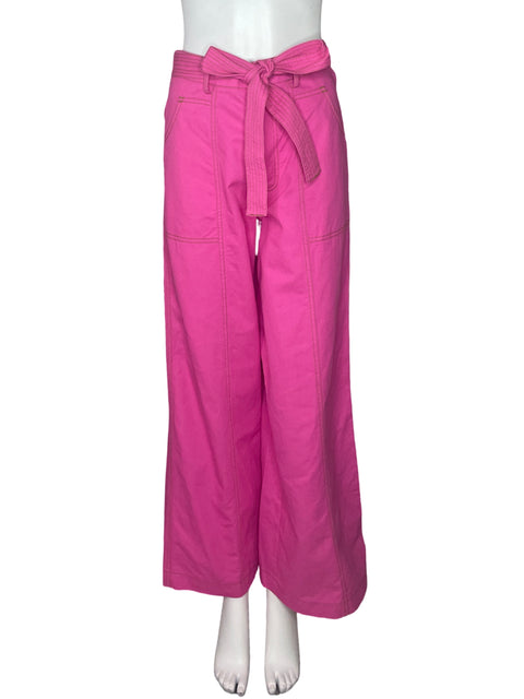 Pantalon Farm Rio Cinturon Wide Leg Rosado-Talla 26
