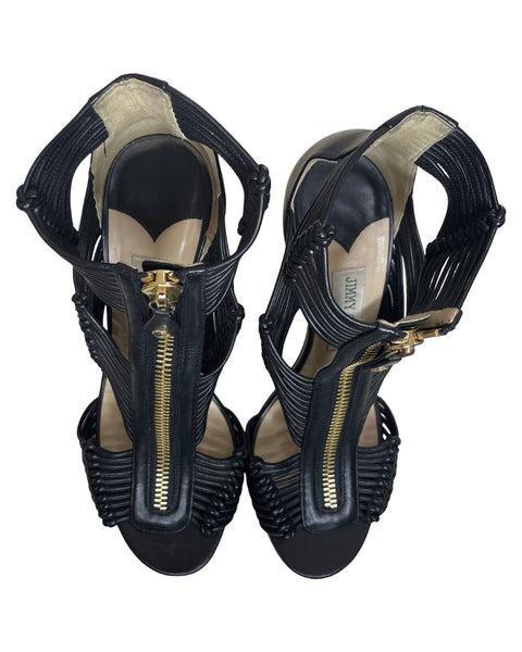Calzado Jimmy Choo Cremallera Negro-Talla 38.5