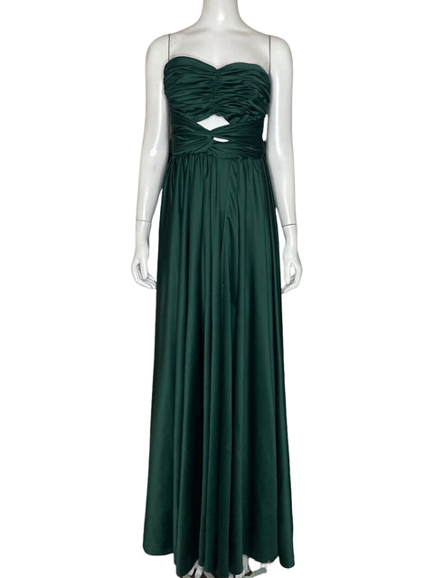 Vestido Tesoro TPS Strapless Cut Out Verde - Talla S