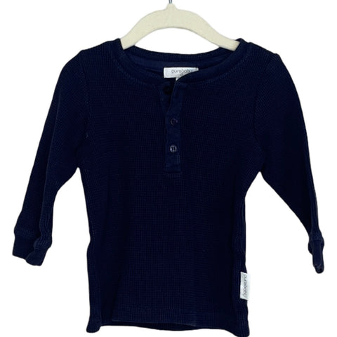 Sweater Purebaby Acanalado Azul - Talla 12M