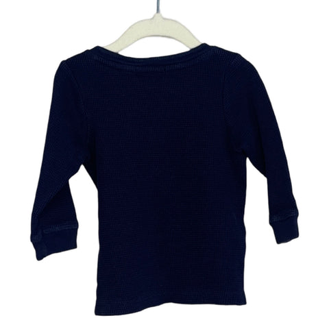 Sweater Purebaby Acanalado Azul - Talla 12M