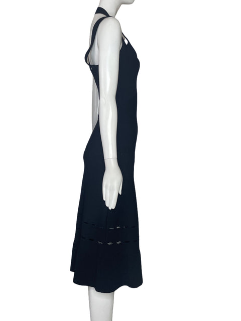 Vestido Alexis Acanalado Tiras Maxi Negro-Talla S