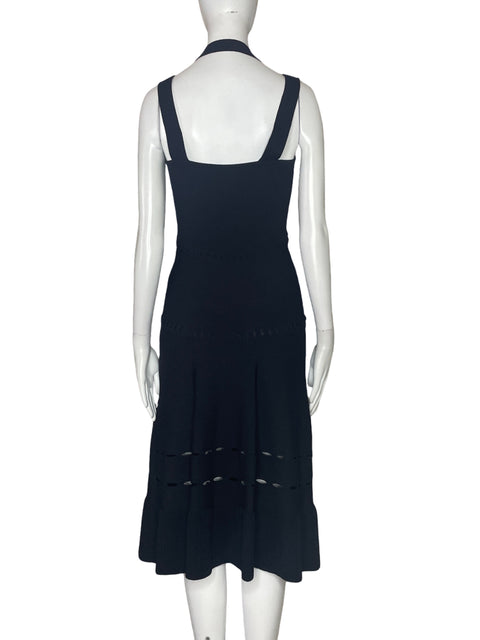 Vestido Alexis Acanalado Tiras Maxi Negro-Talla S