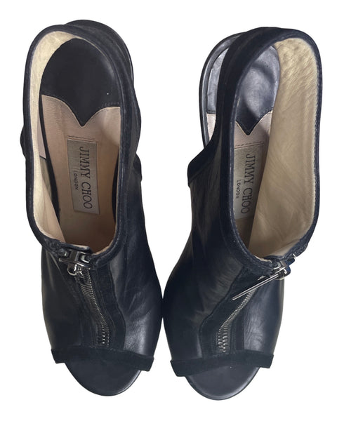 Calzado Jimmy Choo Botin Cremallera Negro-Talla 38.5