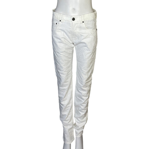 Pantalón Etro Denim Bordados Blanco - Talla 30