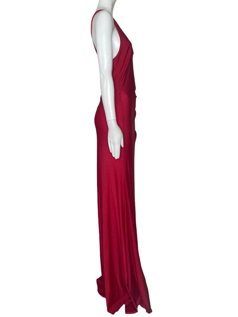 Vestido Amoris Cruzado Drapeado Rojo-Talla L