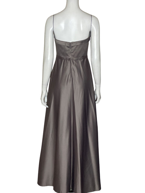 Vestido Allure Bridals Bridesmaids Strapless Gris - Talla 2