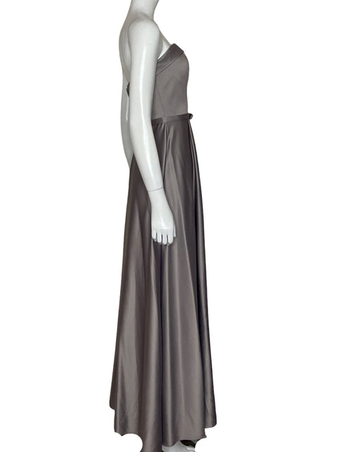 Vestido Allure Bridals Bridesmaids Strapless Gris - Talla 2