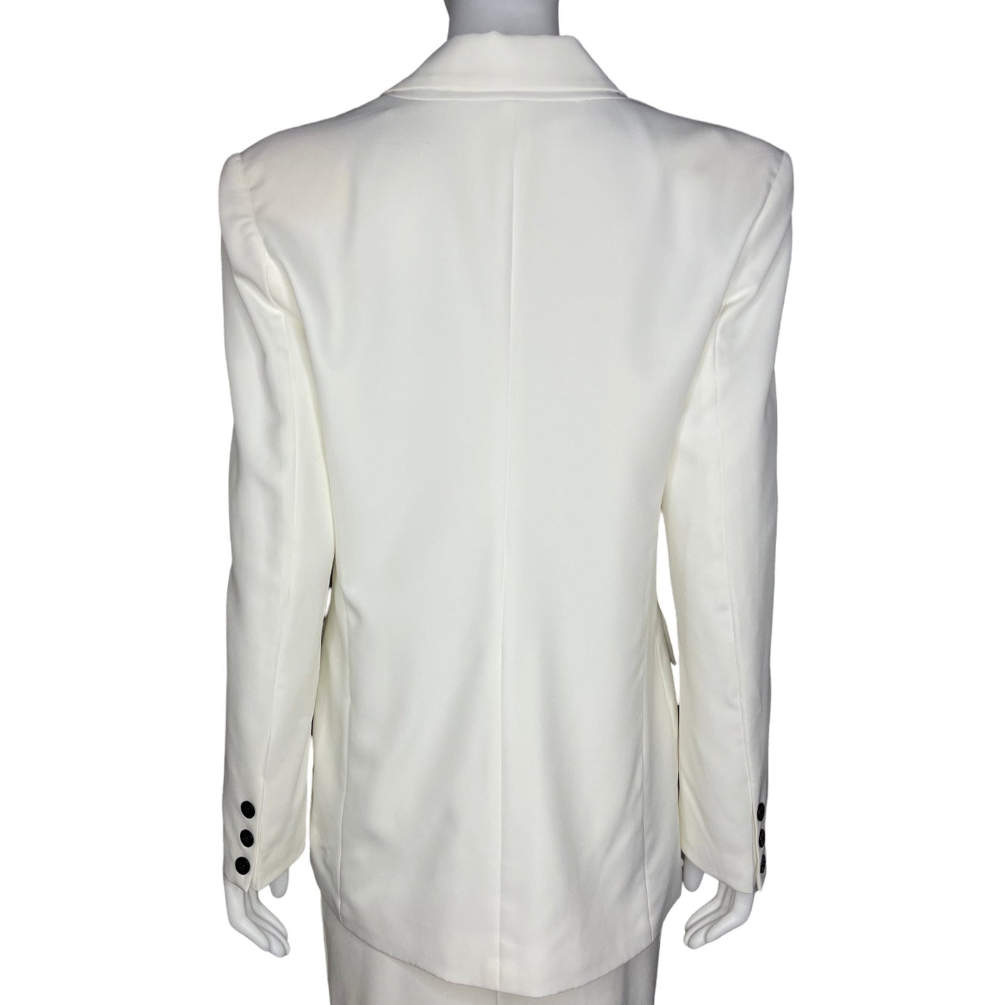 Blazer Linu Botones Fluido Blanco- Talla S