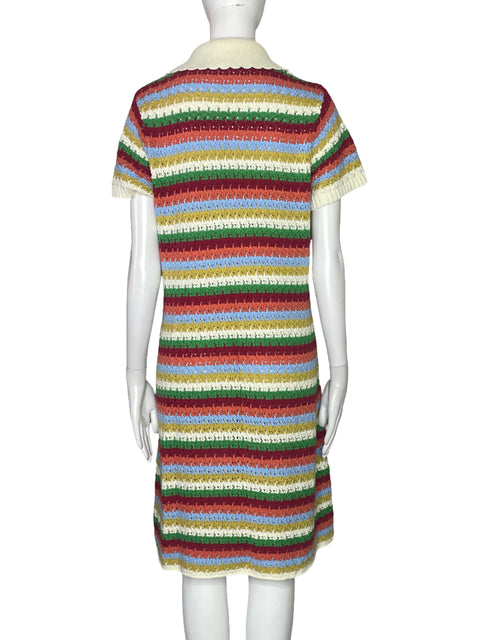 Vestido Kitri Crochet Midi Blanco-Talla S