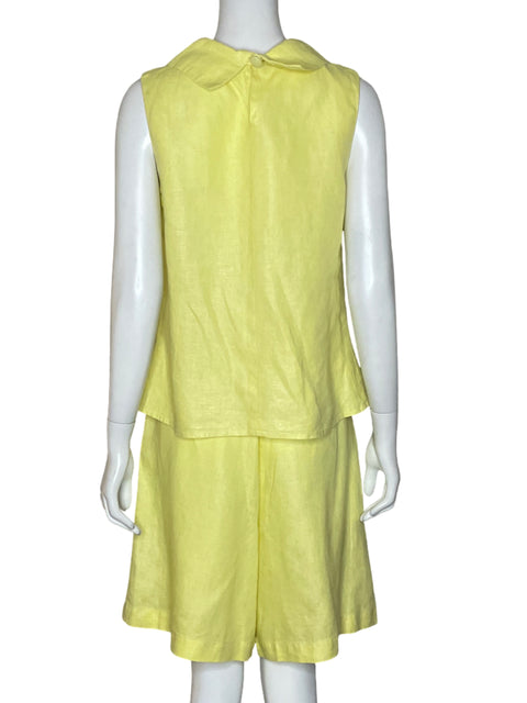 Set Maria Calderon Blusa + Pantalón Short Amarillo - Talla M