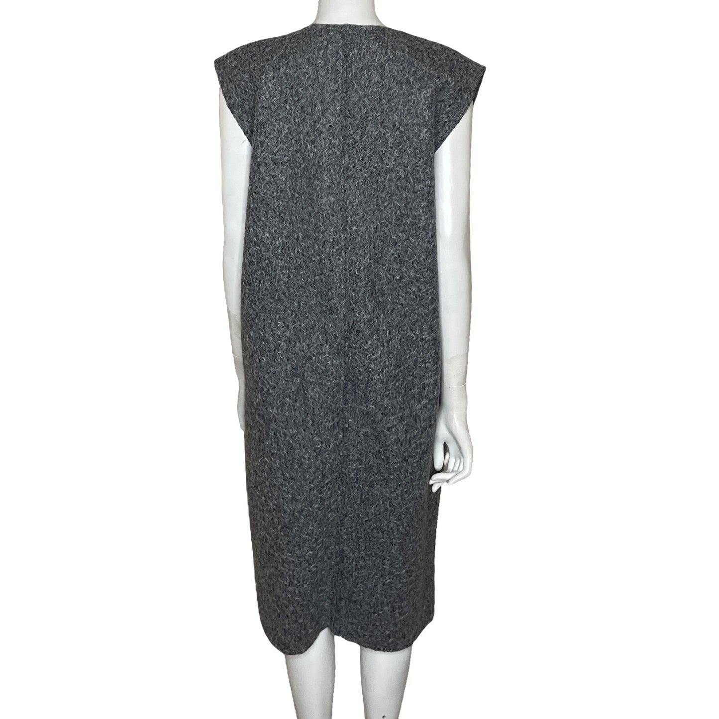 Chaleco Zara Midi Gris-Talla L