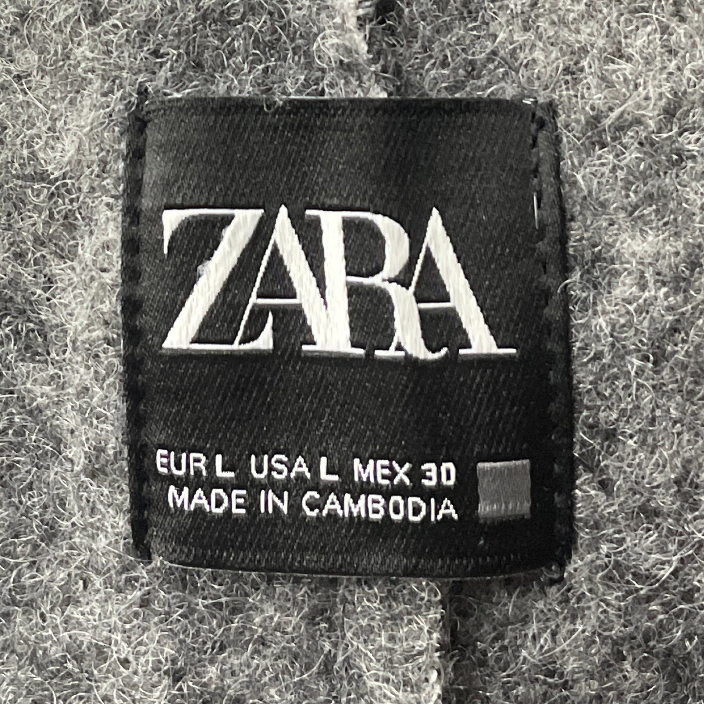 Chaleco Zara Midi Gris-Talla L
