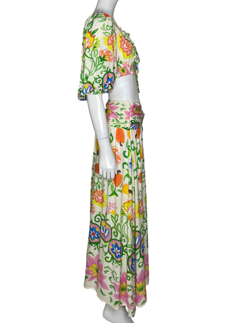 Set FarmRio Top + Falda Beige - Talla S