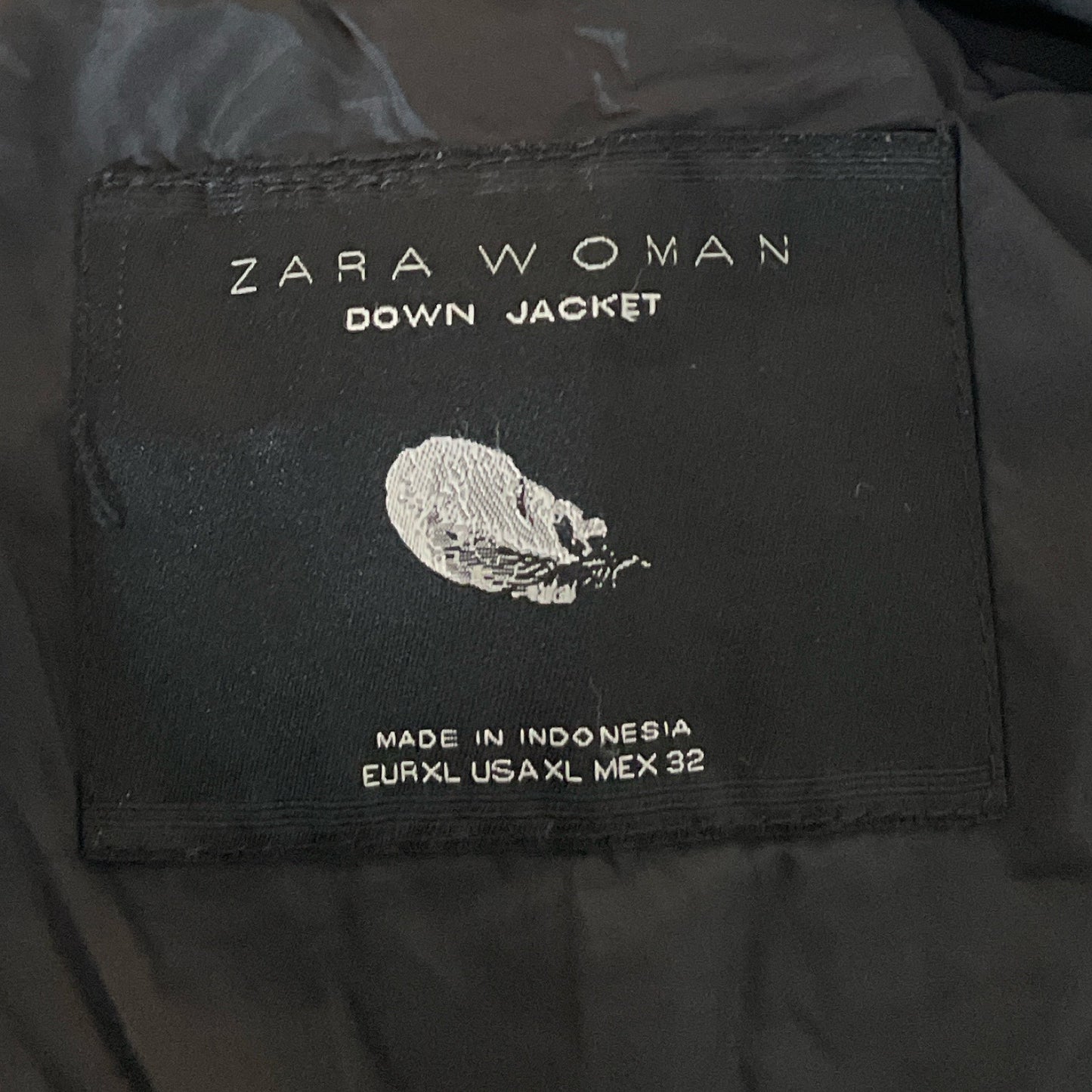 Chaqueta Zara Acolchada Negro-Talla XL