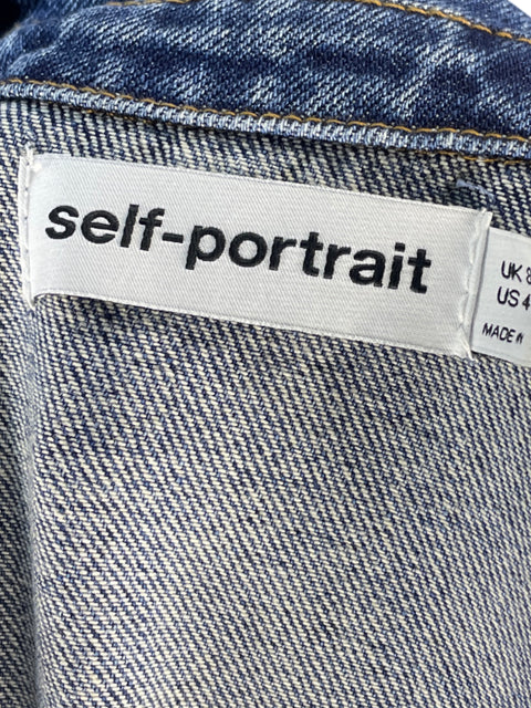 Vestido Self-Portrait Denim Azul - Talla 4