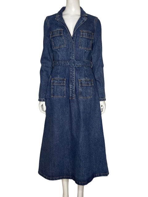 Vestido Self-Portrait Denim Azul - Talla 4