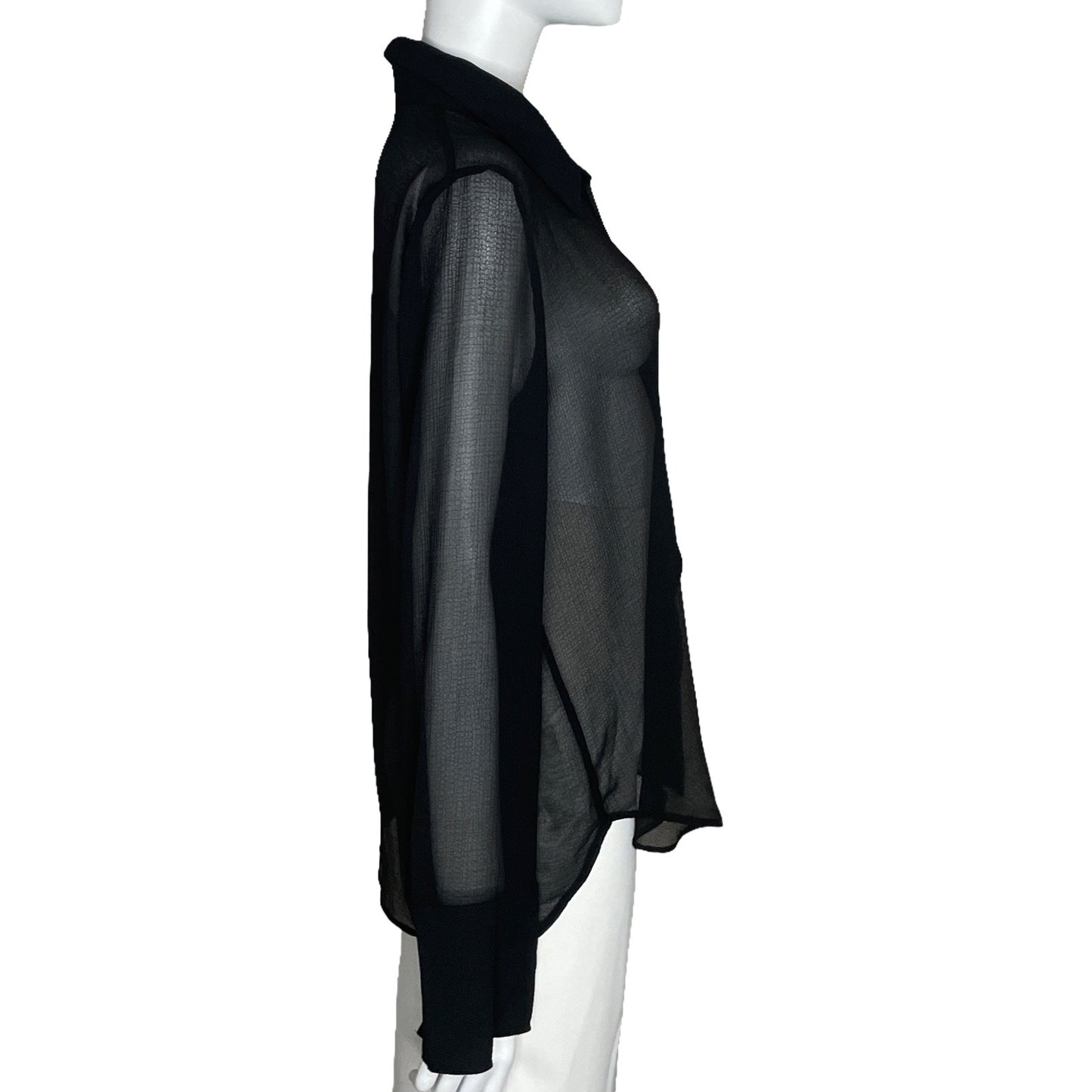 Camisa Zara Manga Larga Negro-Talla XXL
