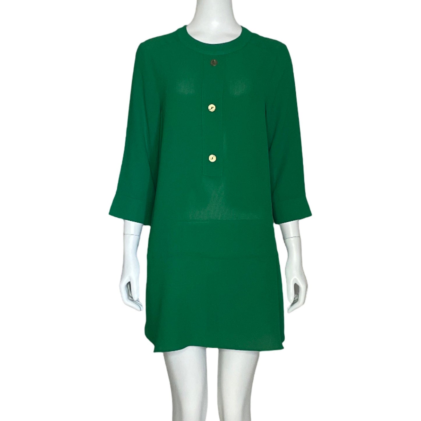 Vestido Zara Botones Verde - Talla M