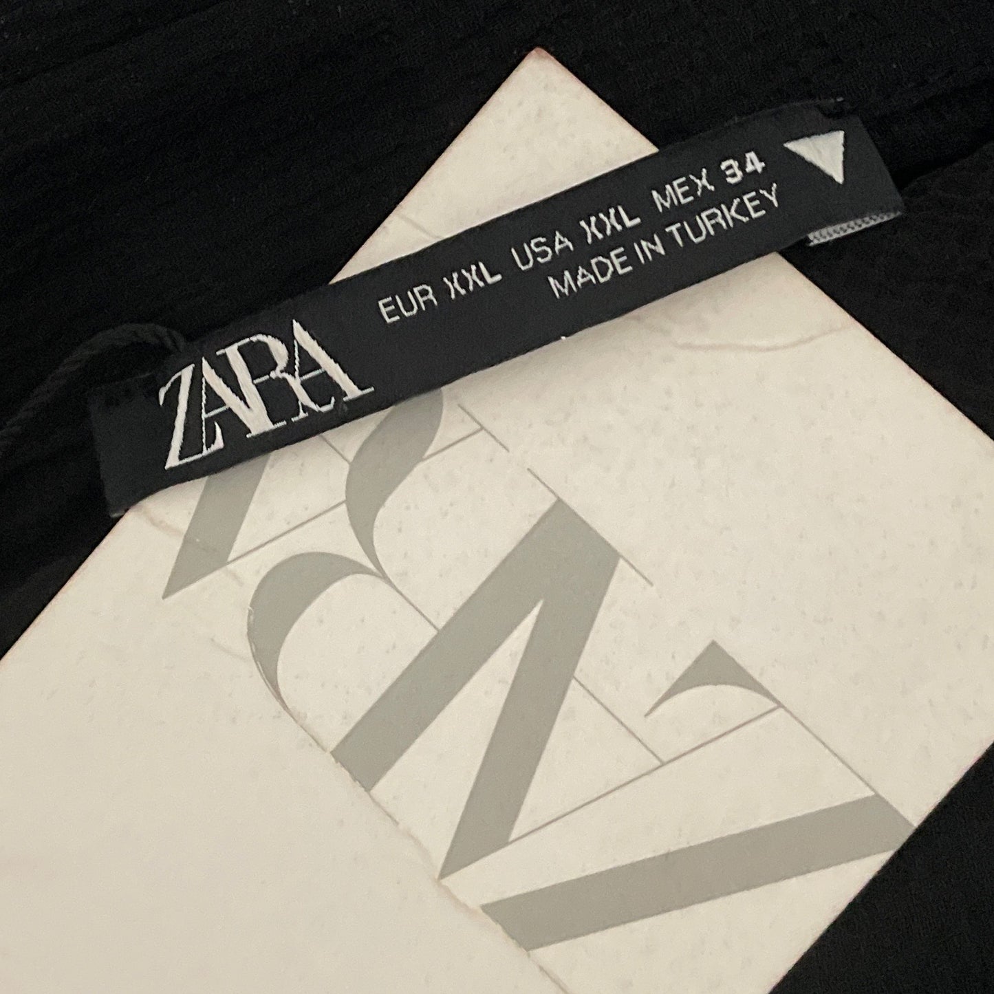 Camisa Zara Manga Larga Negro-Talla XXL